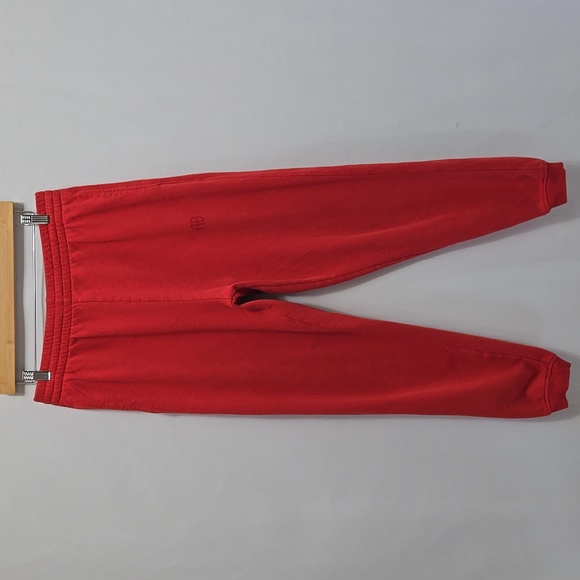 Anine Bing Sport Tyler Jogger Sweatpants Red Size M Oversized Organic Cotton - Picture 4 of 13
